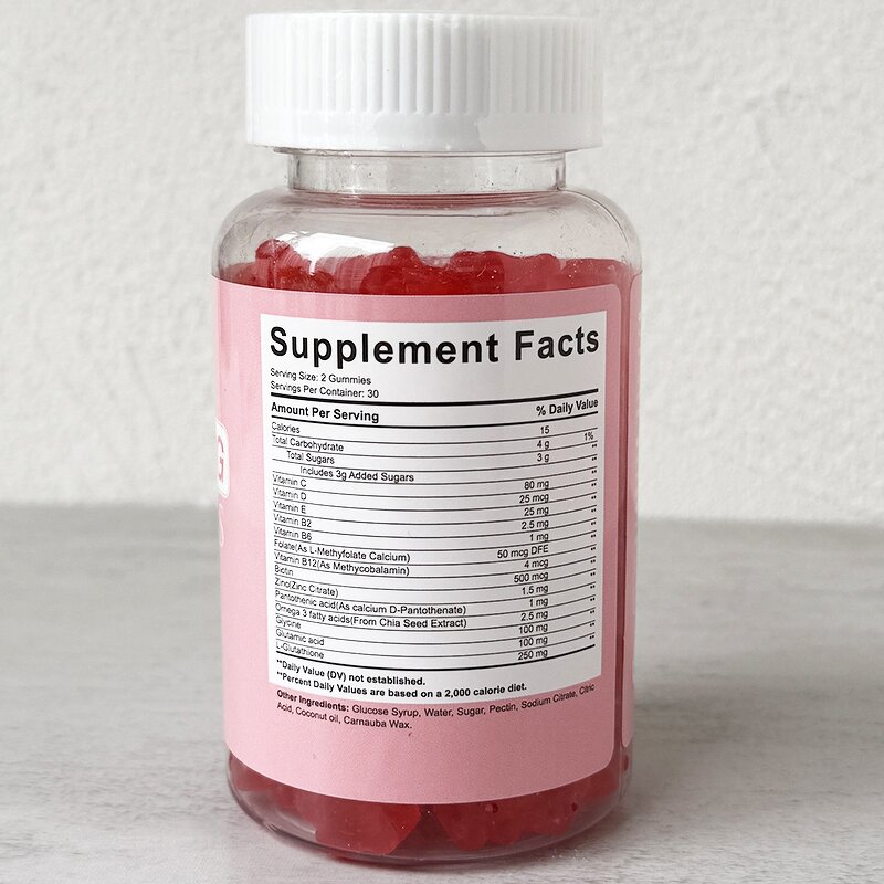 Strawberry Collagen Gummies Factory - Private Label Skin Whitening Gummy