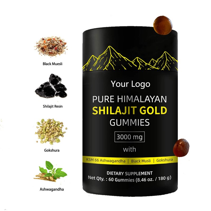 Sugar Free Shilajit Gummies Factory - Oem Private Label 3000mg Gold with Manuka