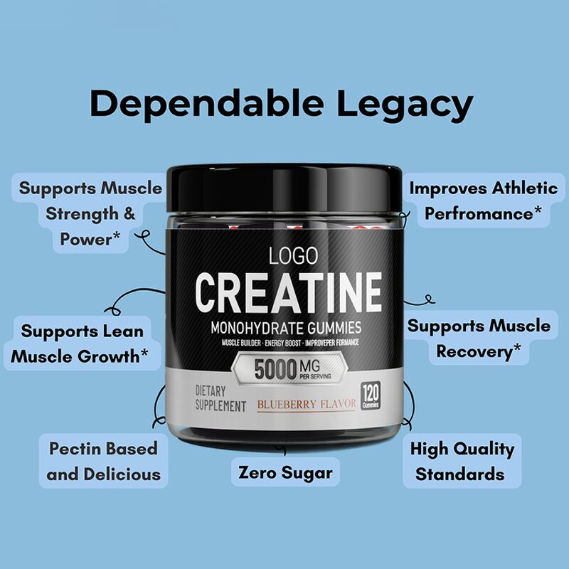 Sports Supplement Gummies Manufacturer - Free Sample Sugar Free 1.25g Creatine