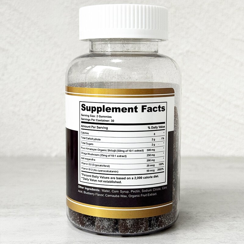 Halal Shilajit Gold Gummies Manufacturer - In Stock 3000mg Ashwagandha for Energy