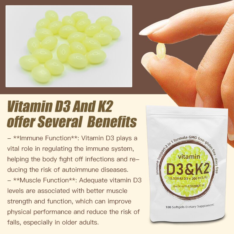 Vitamin Softgel Manufacturer - OEM D3 K2 Coconut