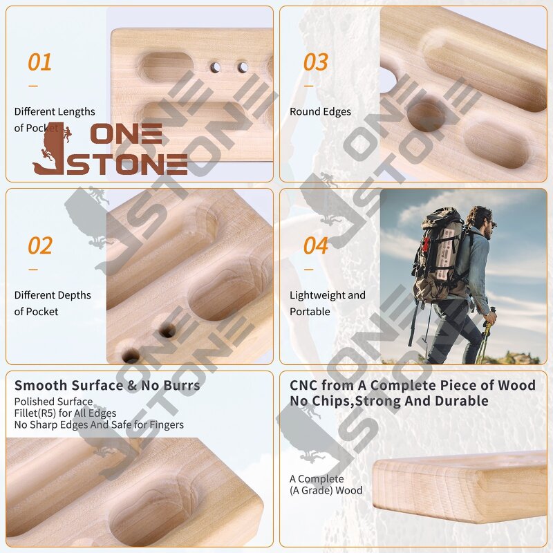 Wooden Climbing Hangboard Manufacturer - Portable Outdoor Finger Training