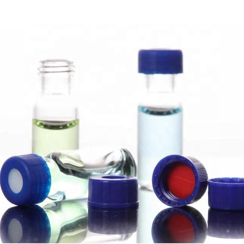 Screw Cap Supplier - Blue Open Top with PTFE Silicone Septa