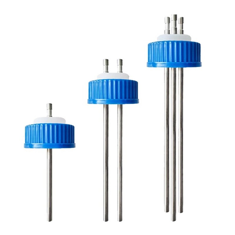 Reagent Bottle Cap Supplier - Blue Silicone Multi-port Feeding