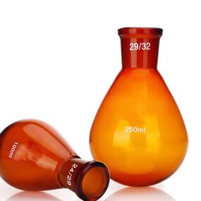 Rotary Flask Supplier - Amber Eggplant Pear Shape 25-3000ml