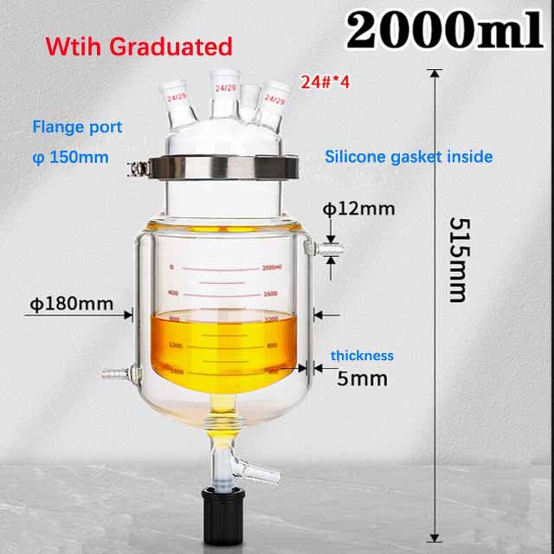 Jacketed Reactor Factory - Four Port Split Type Open