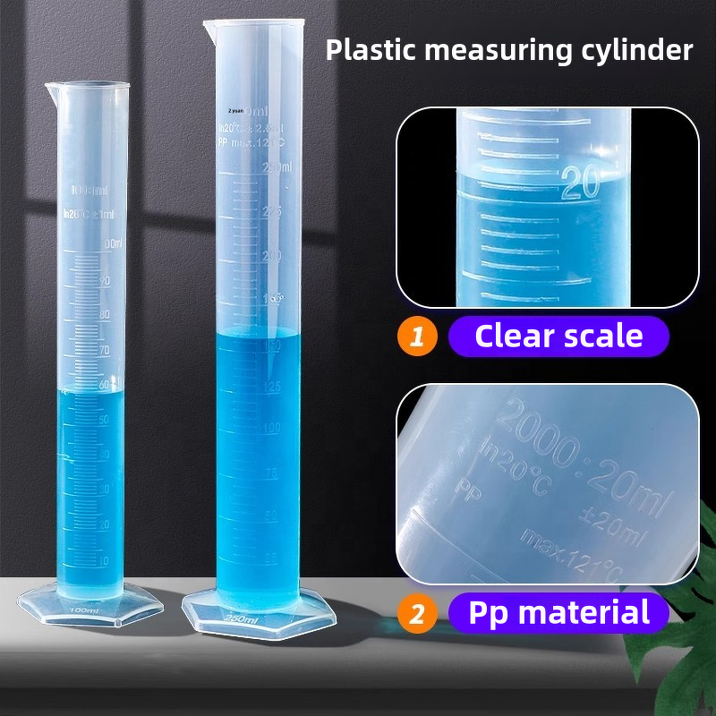 PP Measuring Cylinder Factory - White Scale 10-1000ml Capacity