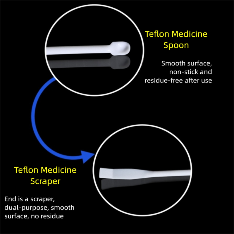 PTFE Spoon Scraper Factory - Dual Purpose Acid Alkali Resistant