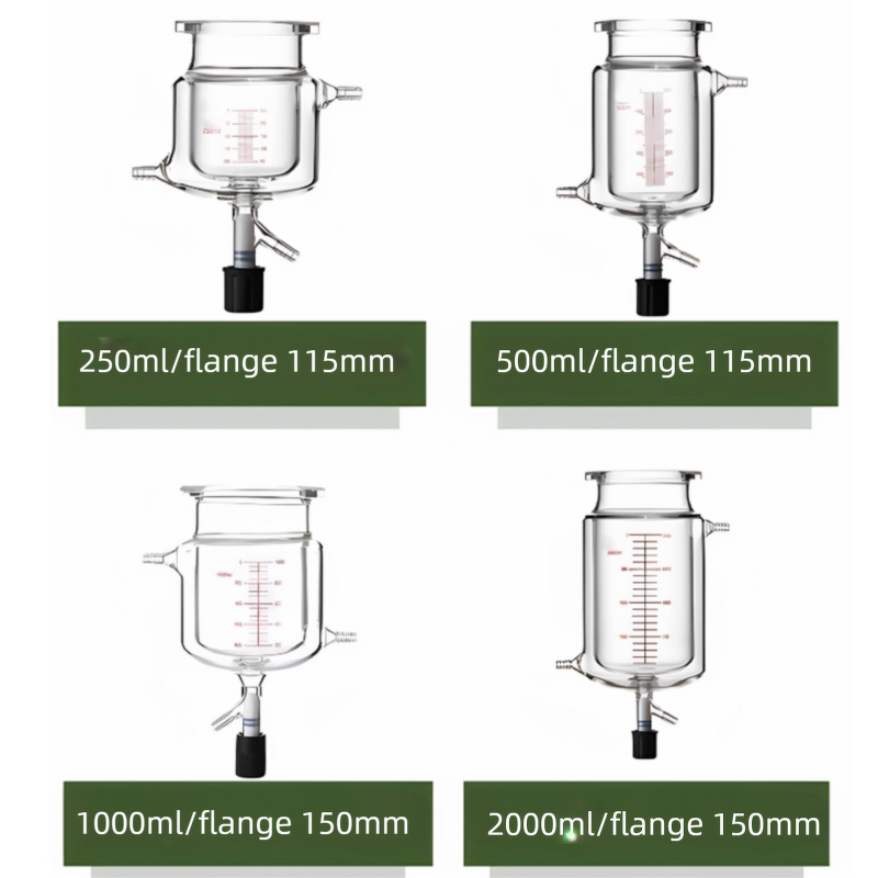 Double-Layer Reactor Flask Supplier - with Discharge Valve 250-10000ml