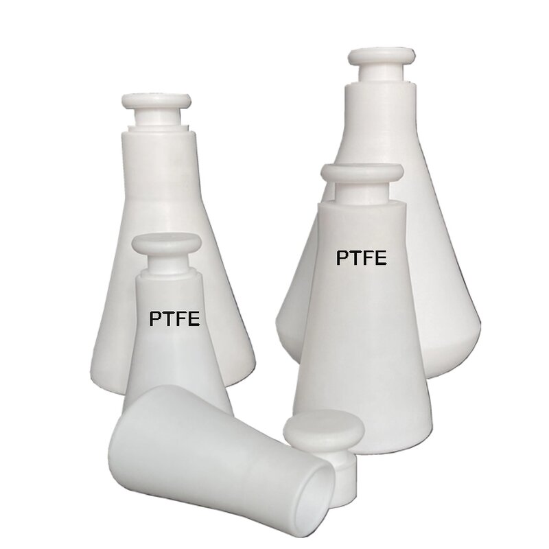 PTFE Conical Flask Factory - with Stopper 50-500ml
