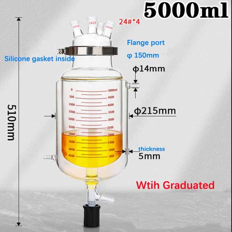 Jacketed Reactor Factory - Four Port Split Type Open