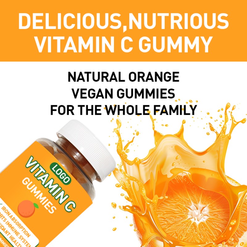 OEM Vitamin Gummies Supplement Immune Enhancement Vitamin Rubber Candy Gummies VC Gummies
