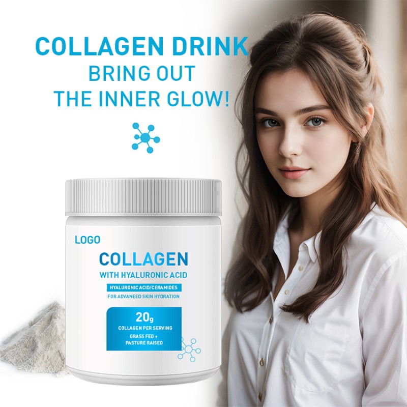 OEM ODM Collagen Powder Beverage Vitamin Whitening and Anti Aging Skin Health Nutritional Supplement Collagen Powder