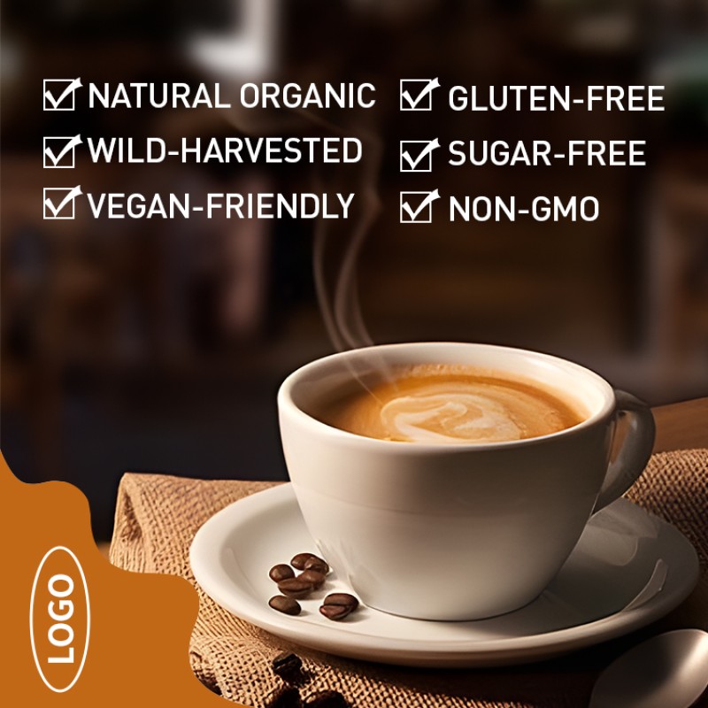 OEM Customized Classic Espresso Herbal Private Label Mushroom Coffee Low-priced Brand Factory Instant Powder Type