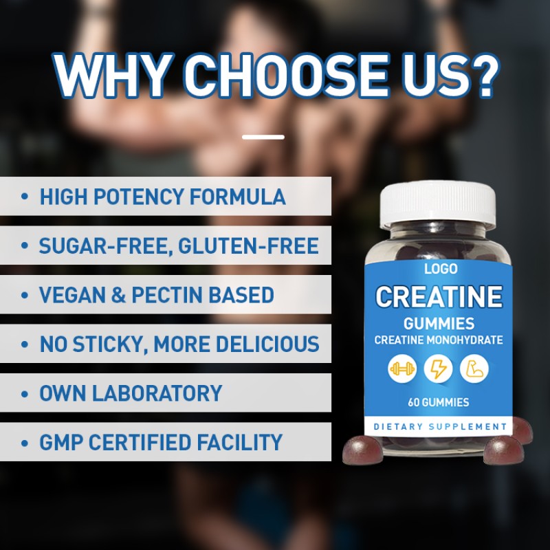 OEM Creatine Gummies Muscle Growth Supplement Enhance Strength Sports Gummies