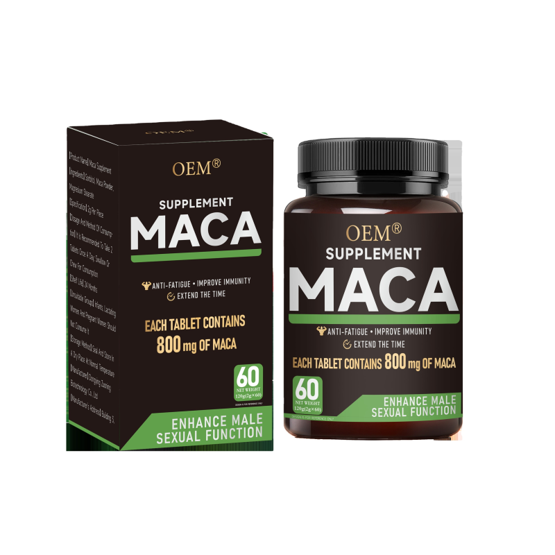 GMP Certified 800mg Easy-Swallow Maca Tablets OEM Herbal Supplements for Hormone Balance and Libido Support