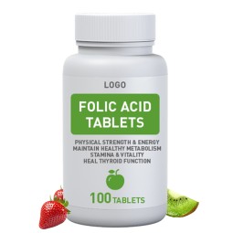 OEM Our Own Brand Folic Acid Tablets Promote Prenatal Healthy Neurological Development and Vitamin Supplements