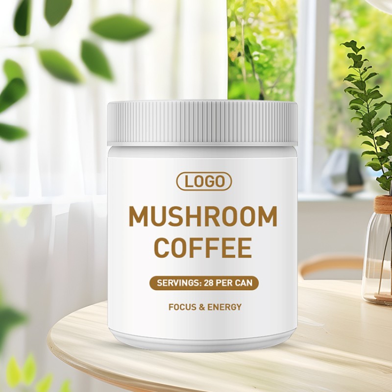 OEM Herbal Instant Black Coffee Mushroom Extract Powder, Custom Nutritional Supplements, Immune Support, Fast Production