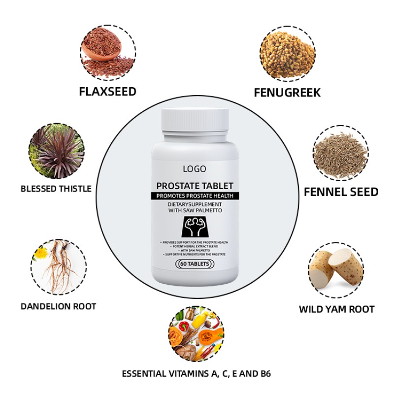OEM Prostate Tablets Support Prostate Health Improve Urinary Function Herbal Supplement