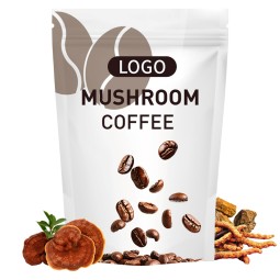 OEM Customized Classic Espresso Herbal Mushroom Coffee Low Price Private Label Factory Instant Powder Dosage Form