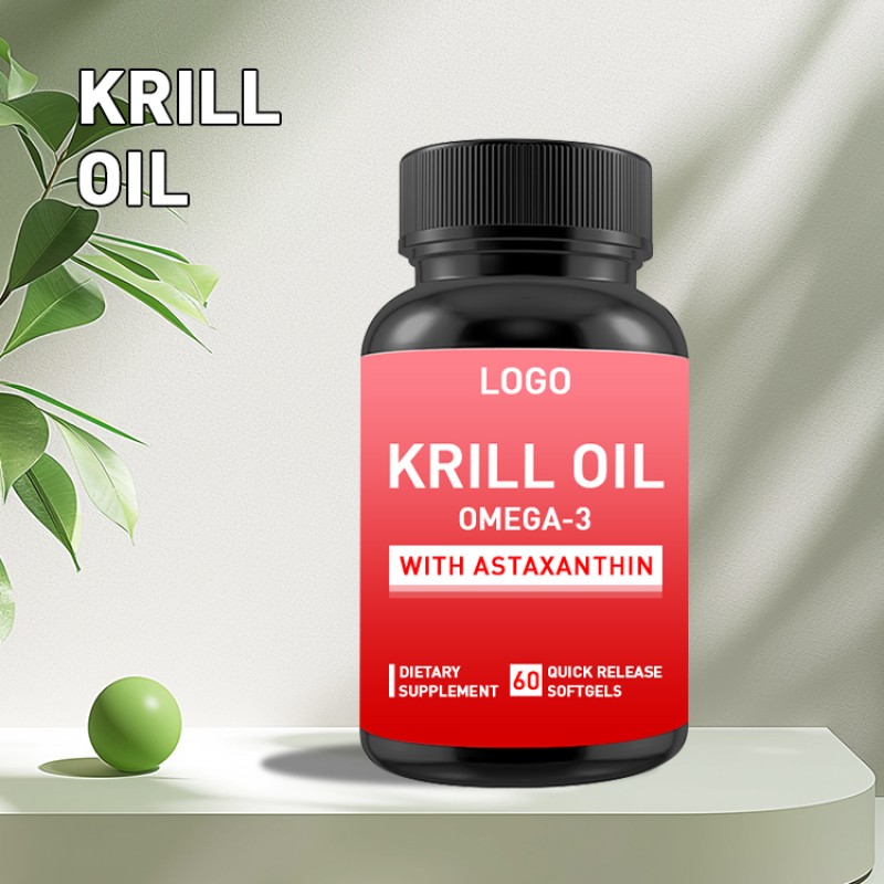 OEM Krill Oil Softgels Contribute to Cardiovascular Health, Provide Strong Antioxidant Effects, and Enhance Immunity.
