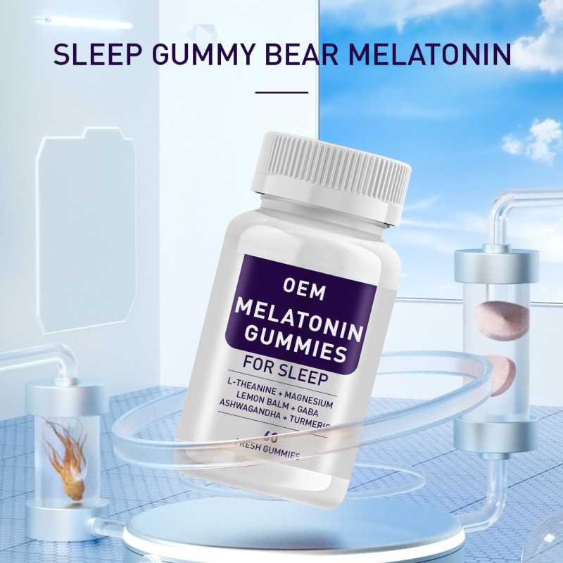 Private Label Melatonin Gummy Vitamin Candy Supplement OEM ODM Improved Sleep Quality Biological Clock Regulation for Adults
