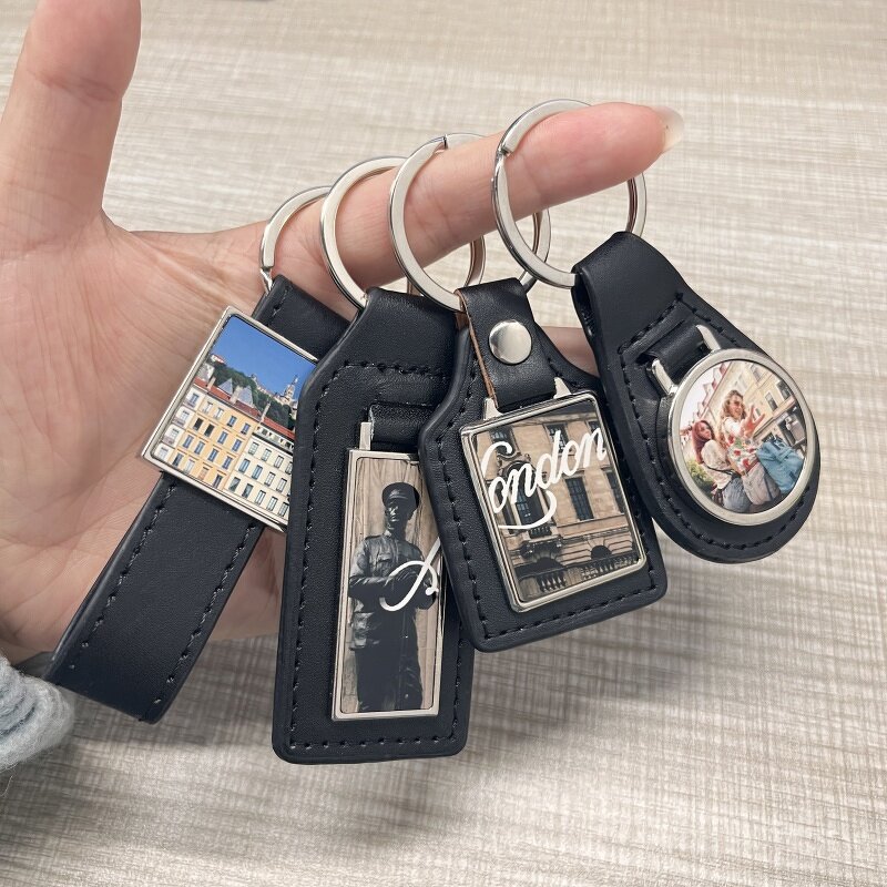 PU Leather Keychain Manufacturer - Promotional Custom Logo Laser Engraving Car