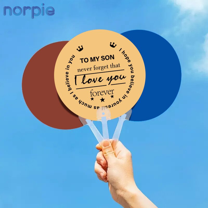 Hand Fan Manufacturer - Wedding PET Plastic Round 17.5CM Sublimation Blank
