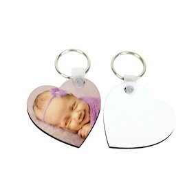 Wood Keychain Manufacturer - Wholesale Sublimation MDF Heart Blank Keychain