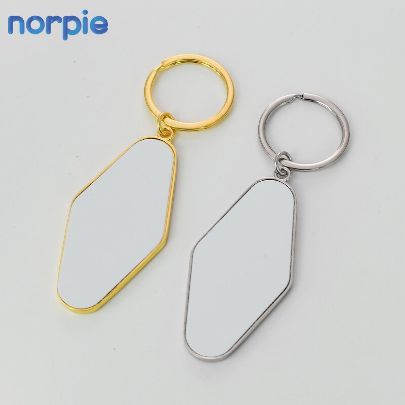 Hotel Keychain Manufacturer - Double-sided Rhombus Number Sublimation Keychain