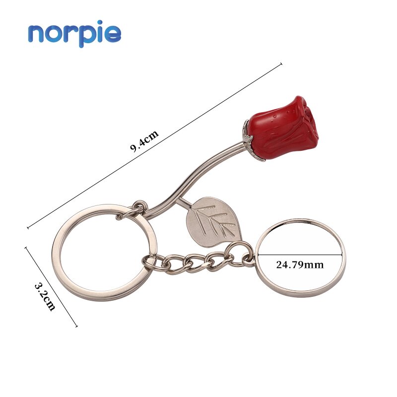 Rose Keychain Manufacturer - Custom Sublimation Mother's Day Gift Pendant