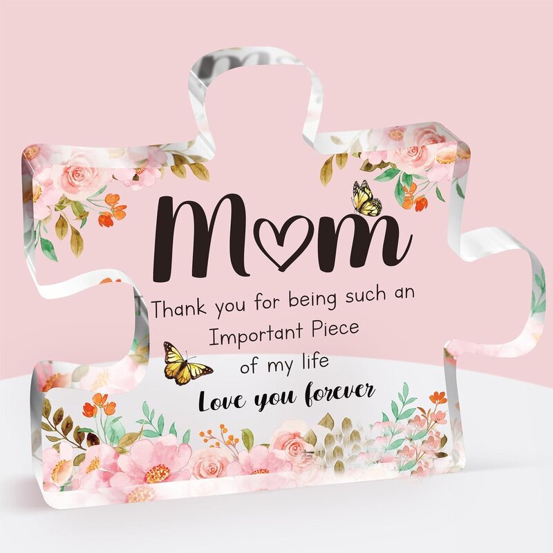 Acrylic Block Manufacturer - Custom Birthday Transparent UV Puzzle Shape