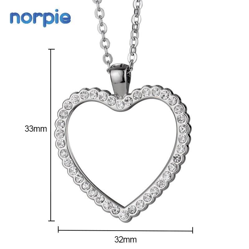 Heart Necklace Manufacturer - Custom Sublimation Diamond Pendant Jewelry