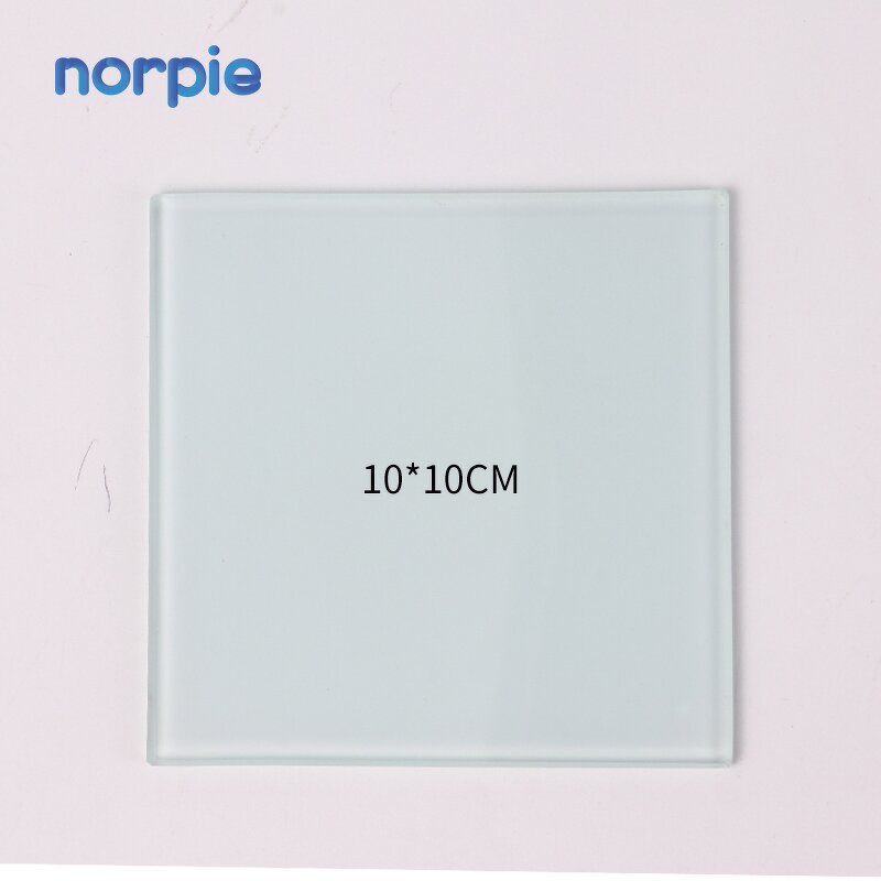 Glass Coaster Manufacturer - China Square Plain Glass Coaster with Rubber Feet