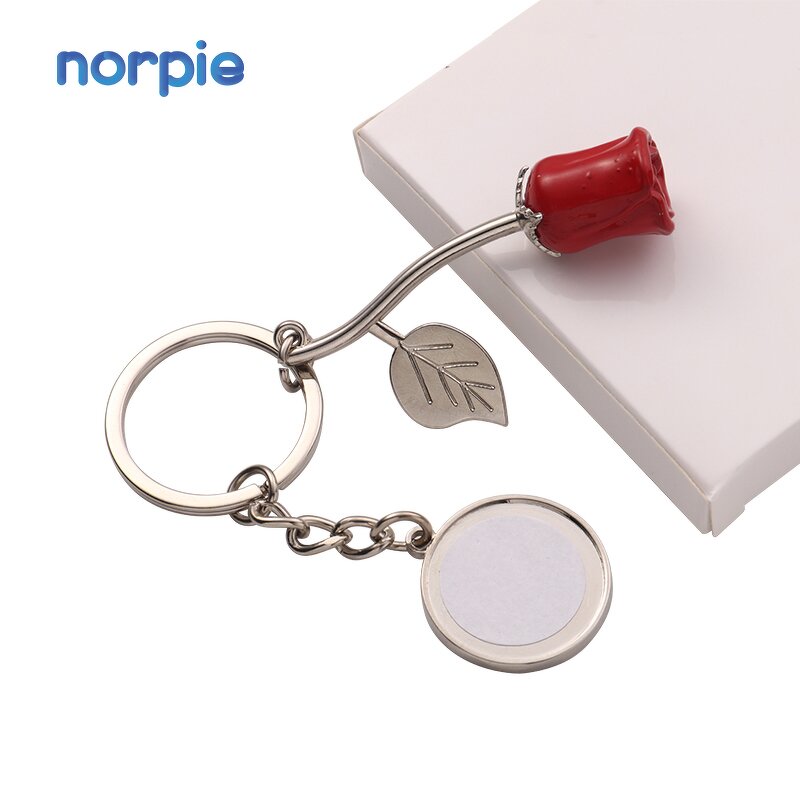 Rose Keychain Manufacturer - Custom Sublimation Mother's Day Gift Pendant