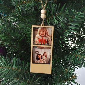 Photo Ornament Manufacturer - Wooden Photo Strip Sublimation MDF Christmas
