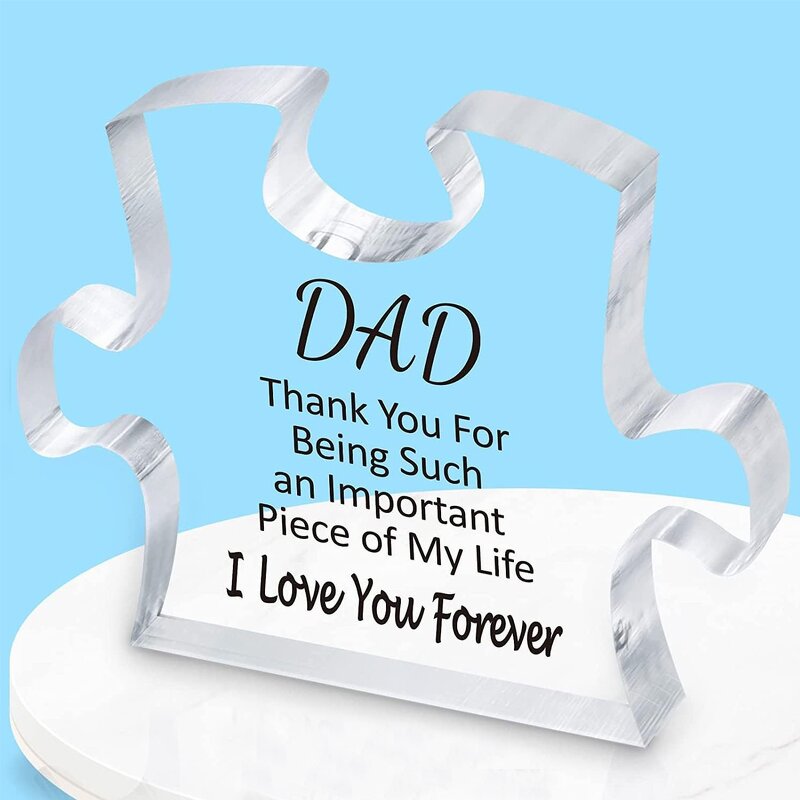 Acrylic Block Manufacturer - Custom Birthday Transparent UV Puzzle Shape