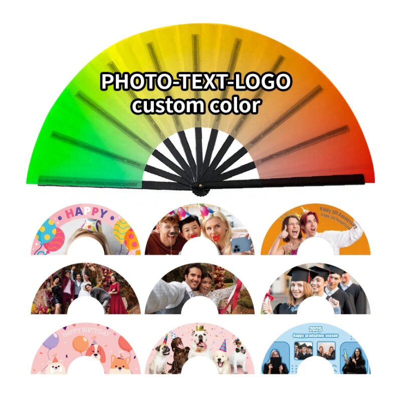 Folding Fan Manufacturer - Sublimation Blanks Large 13 Inch Promotional Fan
