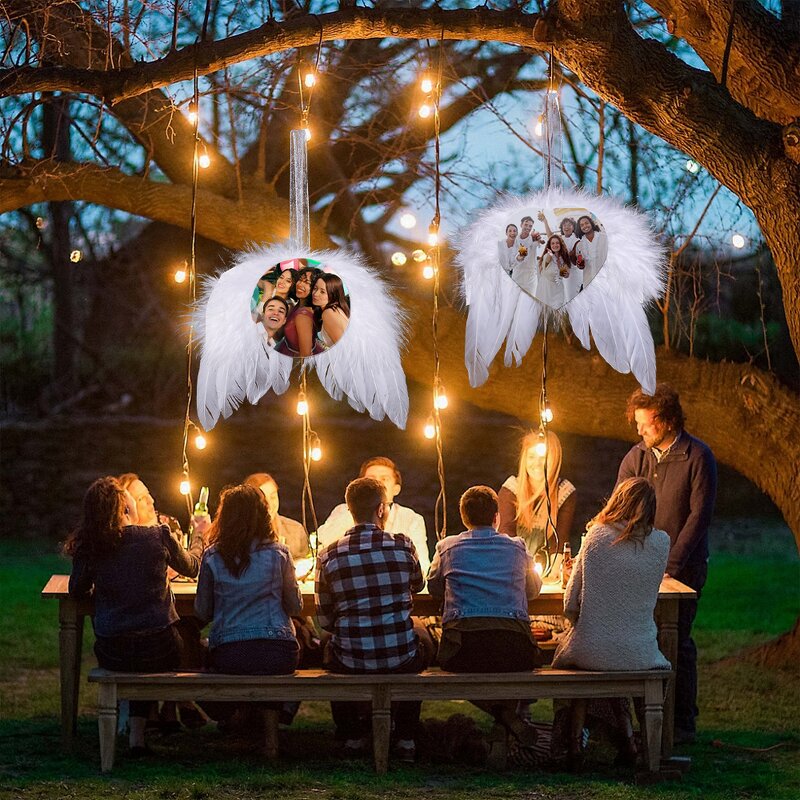 Christmas Ornament Manufacturer - Custom LOGO Feather Angel Wings Pendent