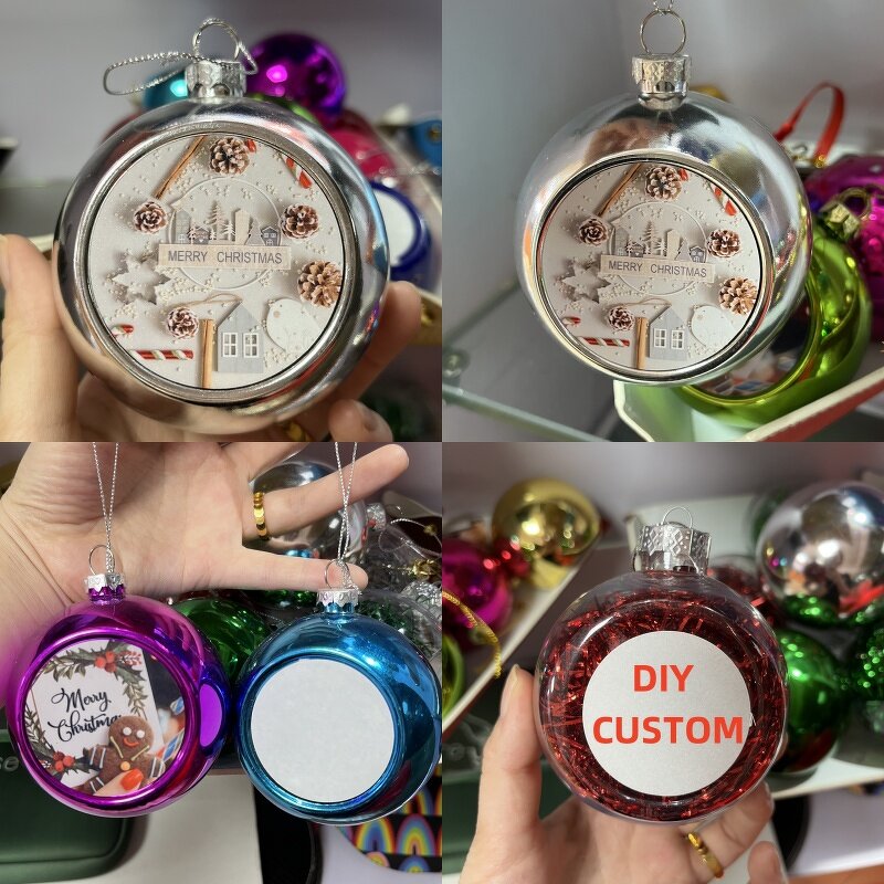 Christmas Ball Manufacturer - Colorful Round Sublimation Plastic Tree Ball