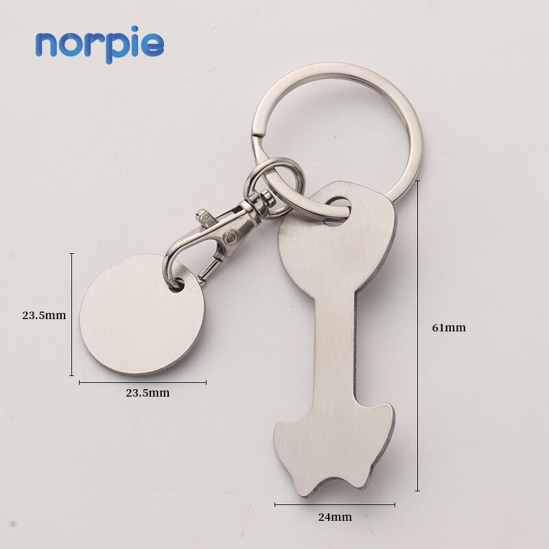 Coin Keychain Manufacturer - Laser Engraved Stainless Steel Shopping Trolley