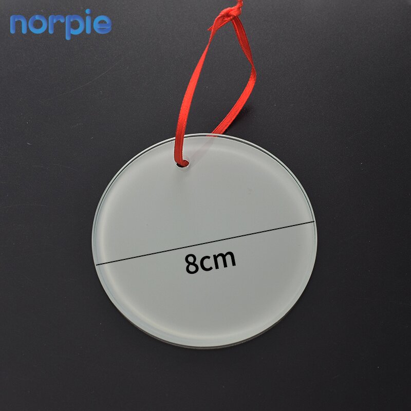 Glass Ornament Manufacturer - Sublimation Tempered Glass 8cm Christmas Gift