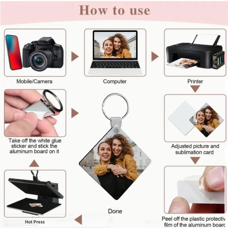 Wood Keychain Manufacturer - Wholesale Customized MDF Heart Sublimation