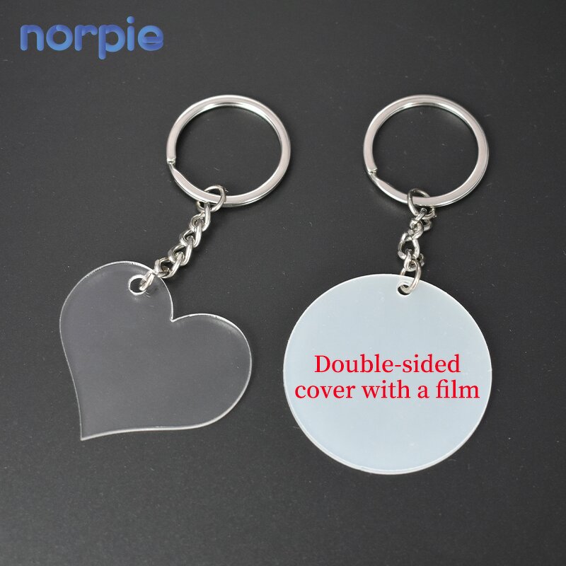 Acrylic Keychain Manufacturer - Customized Heart Shape UV Printing Blank