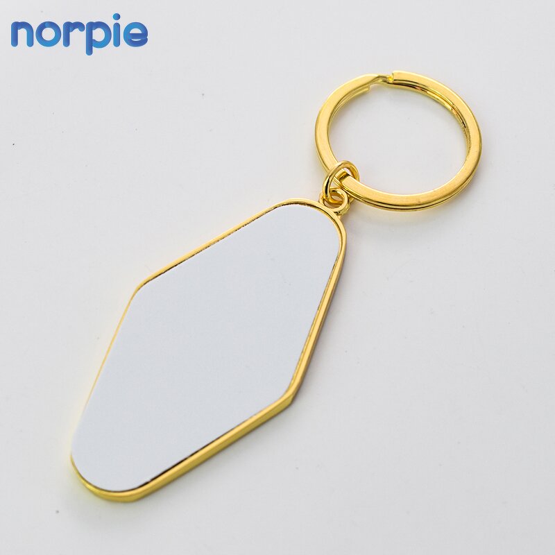 Hotel Keychain Manufacturer - Double-sided Rhombus Number Sublimation Keychain