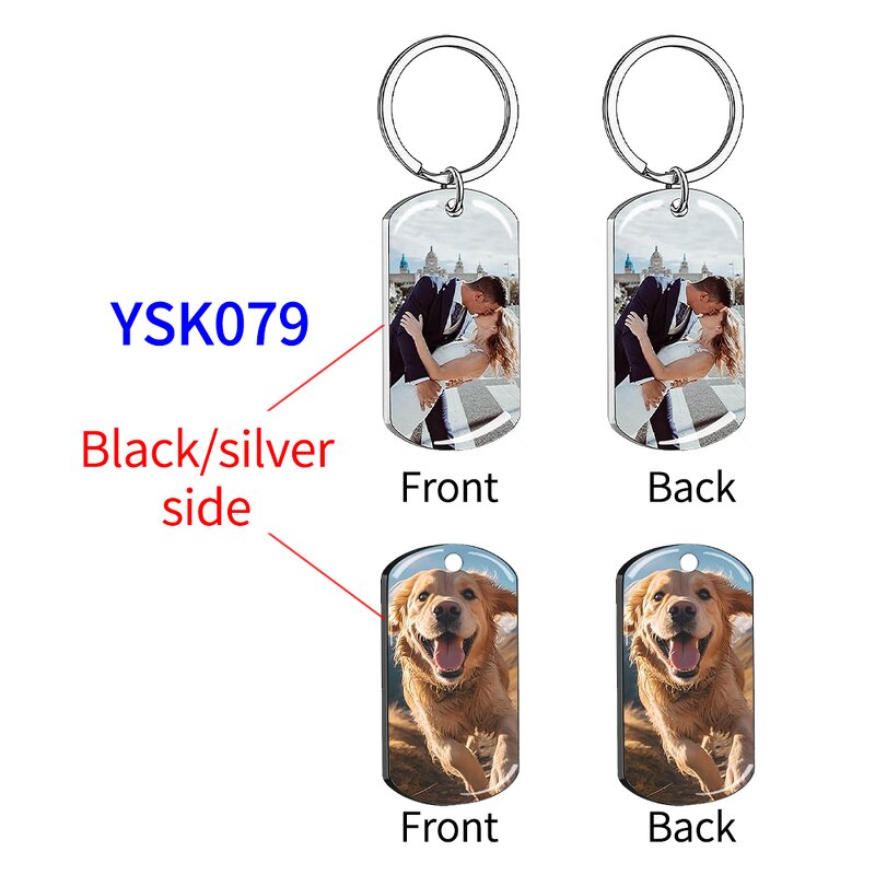Dog Tag Keychain Manufacturer - Double-sided Sublimation Pet Memorial
