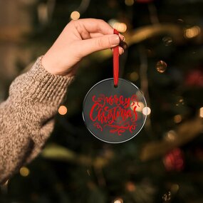 Glass Ornament Manufacturer - Personalized UV Blank Crystal Christmas Pendant