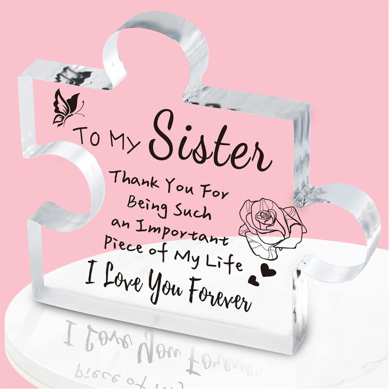 Acrylic Block Manufacturer - Custom Birthday Transparent UV Puzzle Shape