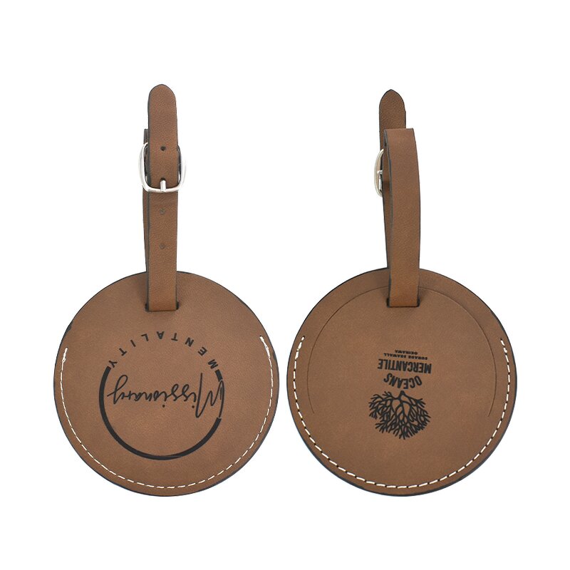 Luggage Tag Manufacturer - Laser Engraving Pu Leather Airline Brand Souvenir
