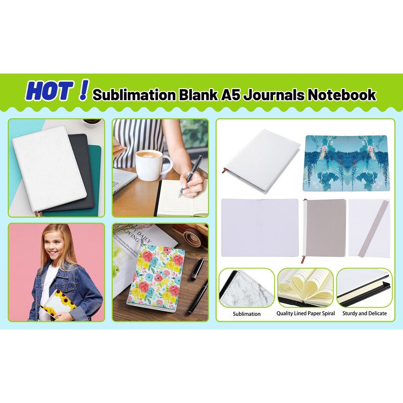 Notebook Manufacturer - Sublimation OEM A5 PU Leather Diary Journal